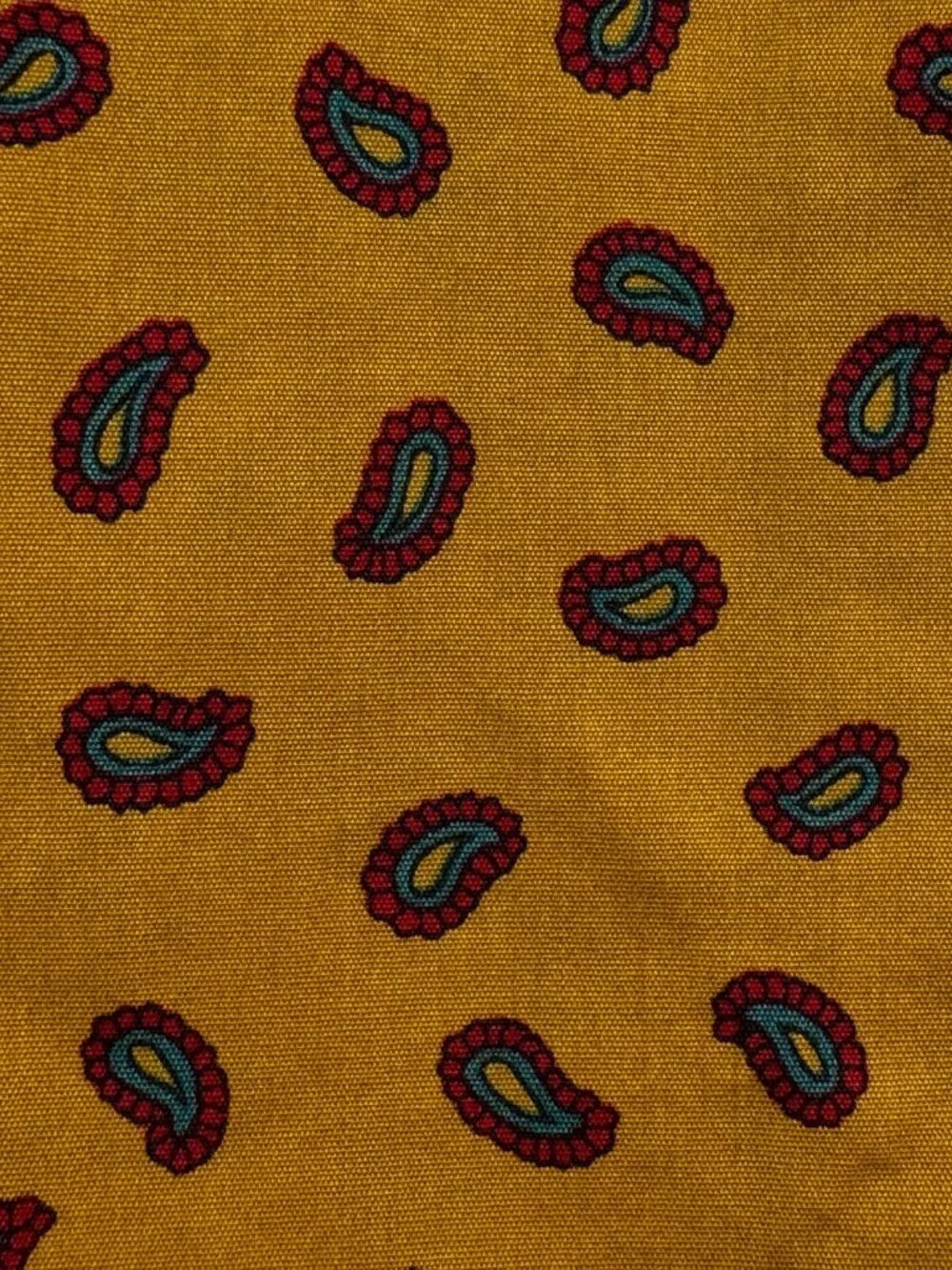 NWT J. Crew Men Yellow Red Paisley Long Sleeve Button Up Shirt Medium Classic